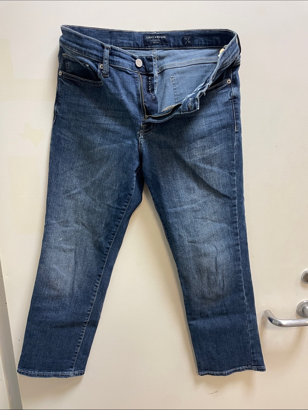 Lucky Brand Women's Cropped Straight Jeans - Indigo Blue Wash
